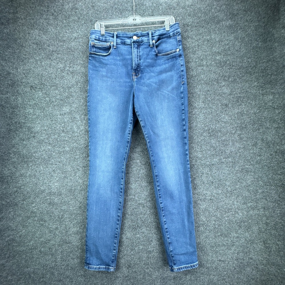 Good American Good Legs Womens 12/31 (29.5) Blue Denim High Rise Skinny Jeans